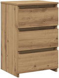 Artisan-Eiche Nachttisch aus hochwertigem Holzwerkstoff, multifunktionaler Beistelltisch fuer Schlafzimmer 40 x 35 x 62,5 cm