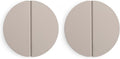 Halbmondfoermige Moebelknoepfe mit Befestigungsschrauben, 4 Stueck hellgraue 6,35 cm Griffe fuer Kuechen- und Schlafzimmerschraenke